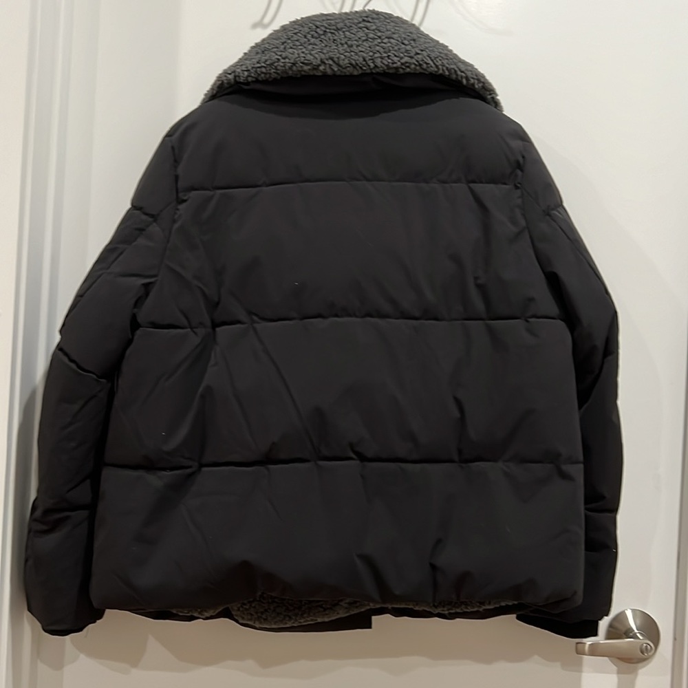Andrew Marc Valencia Water Resistant Faux Shearling Lined Puffer Jacket - Picture 7 of 7